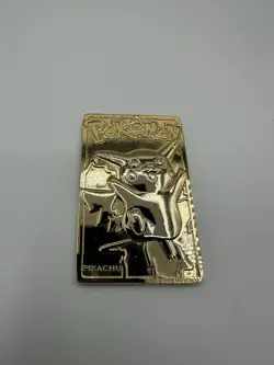 Pokemon 23K Gold Plated Pikachu Card 1999 Burger King Promo w/ Case - Image 3