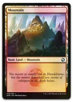 Mountain (274) #274 (Foil) (LP) Forgotten Realms AFR Magic MTG - Image 1