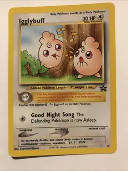 Igglybuff Black Star Promo #36 NM Pokemon WOTC - Image 1