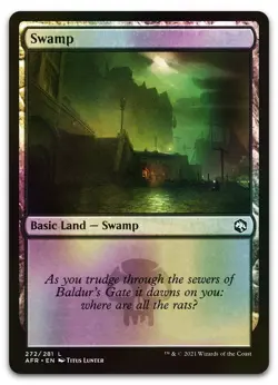 Swamp (272) #272 (Foil) (LP) Forgotten Realms AFR Magic MTG - Image 1