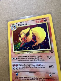 Pokemon TCG Flareon Jungle 3/64 Holo Unlimited Holo Rare - Image 2