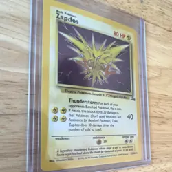 Pokemon TCG Zapdos Fossil 15/62 Holo Rare Unlimited 1999 Mitsuhiro Arita - Image 2