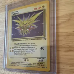 Pokemon TCG Zapdos Fossil 15/62 Holo Rare Unlimited 1999 Mitsuhiro Arita - Image 3