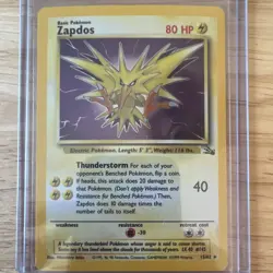 Pokemon TCG Zapdos Fossil 15/62 Holo Rare Unlimited 1999 Mitsuhiro Arita - Image 4