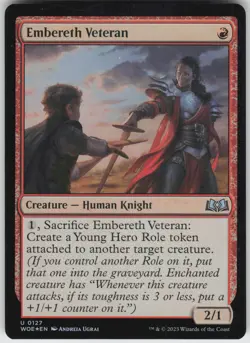 MTG Embereth Veteran 127 Wilds of Eldraine U Foil NM - Image 1