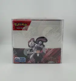 Pokemon Destined Rivals Booster Box Sealed w/ Semi Rigid Plastic Case - Image 1
