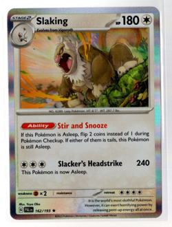 Slaking 162/193 Holographic Rare Paldea Evolved Pokemon TCG Near Mint - Image 1
