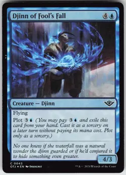 MTG Djinn of Fool's Fall 43 Outlaws of Thunder Junction C Foil NM - Image 1