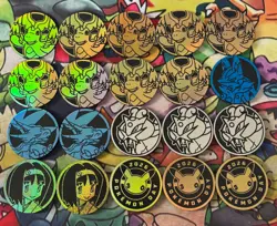 Lot of 38 Official Pokemon TCG Coins - Image 2