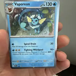 Vaporeon 168 -Pokemon TCG - Black Star Promo - Scarlet & Violet Cosmos Holo 2025 - Image 1