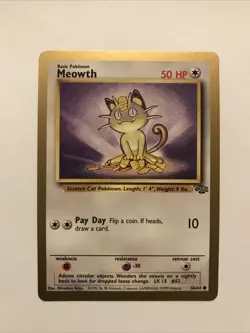 Pokemon TCG Meowth Fruit Roll Up Gold Bordered Promo 56/64 - Image 1