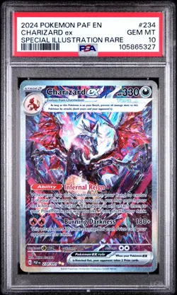 2024 POKEMON PAF EN-PALDEAN FATES SPECIAL ILLUSTRATION RARE CHARIZARD EX PSA 10 - Image 1