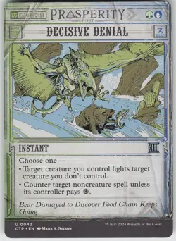 MTG Decisive Denial 42 Outlaws of Thunder Junction: Breaking News U Normal NM - Image 1