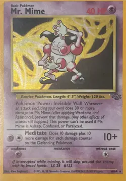 Pokemon TCG: Mr. Mime 6/64 Jungle Holo LP - Image 1