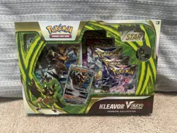 Pokemon TCG Sword & Shield Kleavor VSTAR Premium Collection New Sealed 5 Packs - Image 1