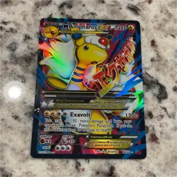 Pokemon M Ampharos EX 88/98 Ultra Rare Mega Full Art Holo XY Ancient Origins - Image 1
