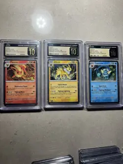 Pokemon Black Star Promos— Flareon 167, Vaporeon 168, Jolteon 169—PRISTINE 10 - Image 1