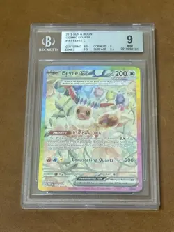 ERROR LABEL!! Pokemon SV Prismatic Evolutions PRE EN Eevee ex #167/131 BGS 9 - Image 1