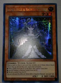 Yugioh Ghost Belle & Haunted Mansion MP22-EN258 1ST ED NM SECRET - Image 1