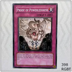 Proof of Powerlessness - RGBT-EN076 - Common 1st Edition Yugioh - Image 1