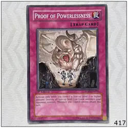 Proof of Powerlessness - RGBT-EN076 - Common 1st Edition Yugioh - Image 1