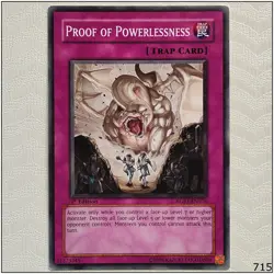 Proof of Powerlessness - RGBT-EN076 - Common 1st Edition Yugioh - Image 1
