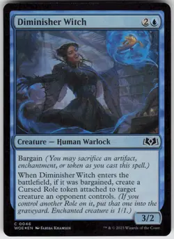 MTG Diminisher Witch 46 Wilds of Eldraine C Foil NM - Image 1