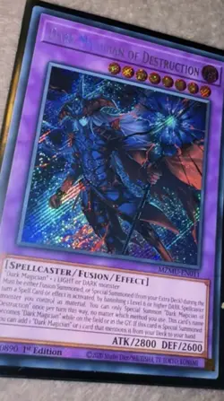 Yugioh! Dark Magician Of Destruction Secret Rare MZMU-EN011 1st Edition NM - Image 2