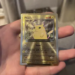 Pikachu 58/102 Gold Metal Promo Pokemon Card 2021 25th Celebrations UPC - LP/NM - Image 1