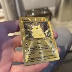 Pikachu 58/102 Gold Metal Promo Pokemon Card 2021 25th Celebrations UPC - LP/NM - Image 4