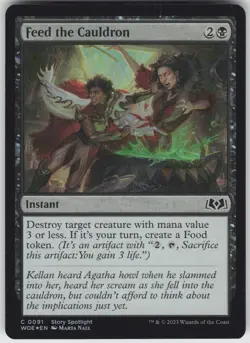 MTG Feed the Cauldron 91 Wilds of Eldraine C Foil NM - Image 1
