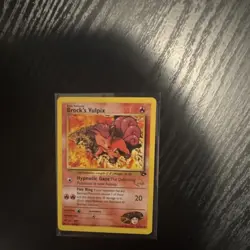 Pokemon Brock's Vulpix W stamp 37/132 Gym Challenge English Card NM/LP - Image 1