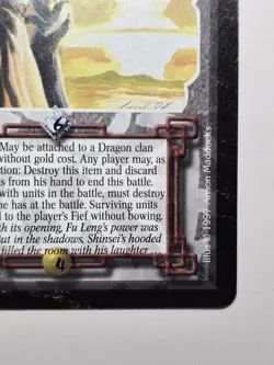 The 12th Black Scroll Time of Void Legend Five Rings L5R NM+ Near Mint ccg card - Image 5