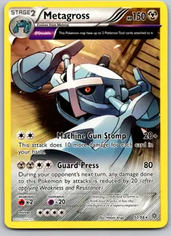 METAGROSS 50/98 AOR ANCIENT ORIGINS POKEMON CARD TCG LP 2015 - Image 2