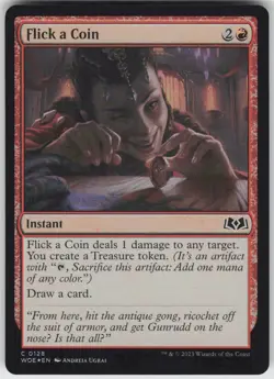 MTG Flick a Coin 128 Wilds of Eldraine C Foil NM - Image 1
