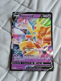 Pokemon Card Alakazam V SWSH083 JUMBO Sword & Shield Promo - Image 1