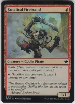MTG Fanatical Firebrand 195 Foundations C Foil NM - Image 1