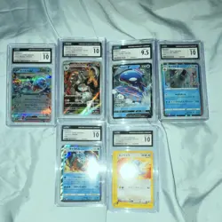 Pokemon CGC Graded Card Lot - Lapras, Charizard, Kyogre, Gyarados, Japanese - Image 1