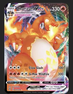 Pokemon TCG Charizard VMAX Darkness Ablaze Holo Ultra Rare Card 020/189 NM - Image 2
