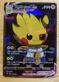 Pikachu Cosplay Nezuko, Demon Slayer Pokemon Custom ACG Card Holo Foil Anime - Image 2