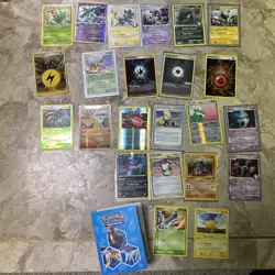 Pokemon lot of 23 Cards Reverse Holos, Stamped Energy Cards, Collector binder - Image 1