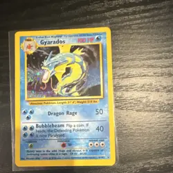 Pokemon Gyarados 6/102 Base Set Holo Rare English Card MP - Image 1