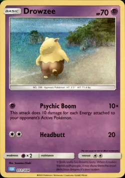 Drowzee 011/034 Holo Classic Collection Trading Card Game Classic Pokemon NM - Image 1