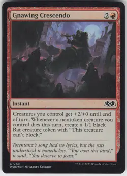MTG Gnawing Crescendo 131 Wilds of Eldraine C Foil NM - Image 1