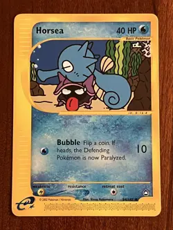 Horsea 84/147 Non Holo Aquapolis E-Reader Pokemon Card - Image 1