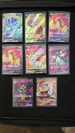 Pokemon TCG Card Lot 8 Full Art Cards Official Japanese cards. PLUS A SLAB - Image 1