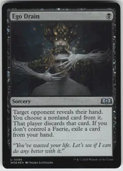 MTG Ego Drain 86 Wilds of Eldraine U Foil NM - Image 1