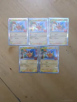 Pokemon Card PIKACHU 062/193 Trick or Trade 2023 Halloween Stamp Holo LOT of 5 - Image 1