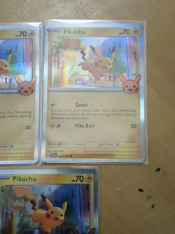 Pokemon Card PIKACHU 062/193 Trick or Trade 2023 Halloween Stamp Holo LOT of 5 - Image 4