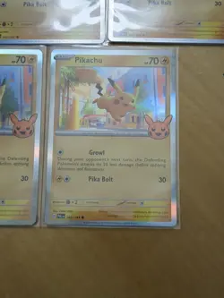 Pokemon Card PIKACHU 062/193 Trick or Trade 2023 Halloween Stamp Holo LOT of 5 - Image 5